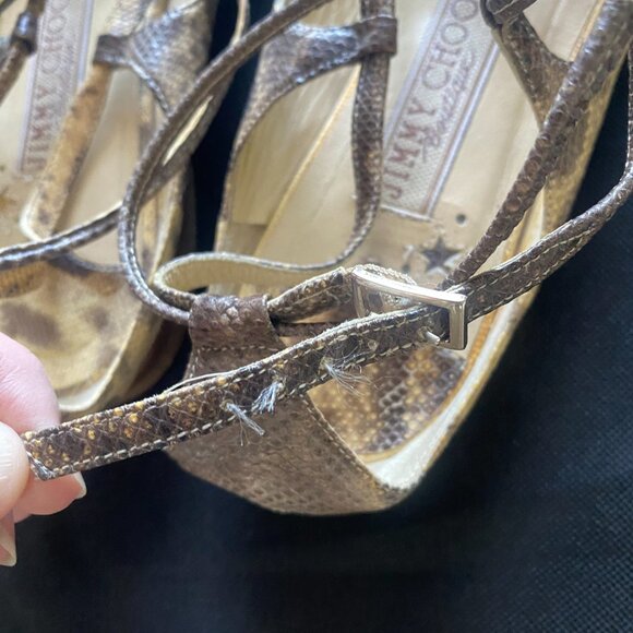 Authentic Jimmy Choo Gladiator sandals 36.5 /  US 7 - Picture 4 of 6